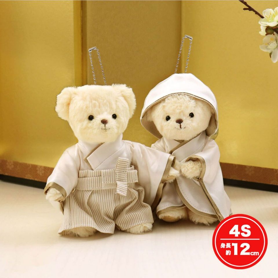 4℃ - テディベア　夫婦　結婚式 楽天市場】銀婚ベアFuu [名入れ可] 御祈祷済み 銀婚式