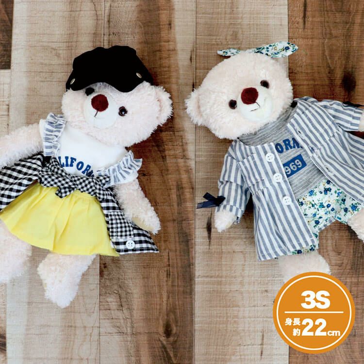 3WAY花柄サロペット3S/3S(身長22cm)用 | テディベアギフト