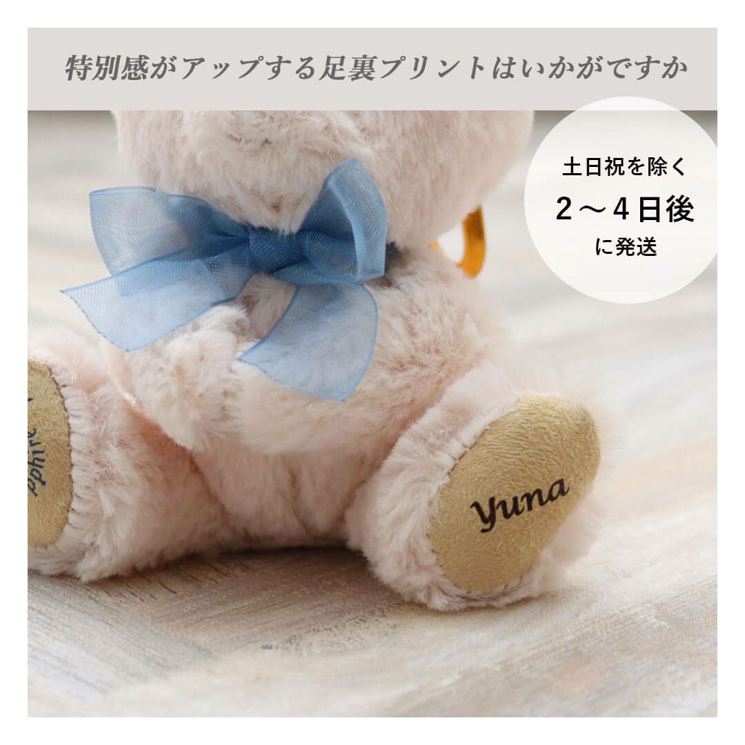 名入れ可能の誕生石テディベア｜誕生日やバレンタインにぴったり