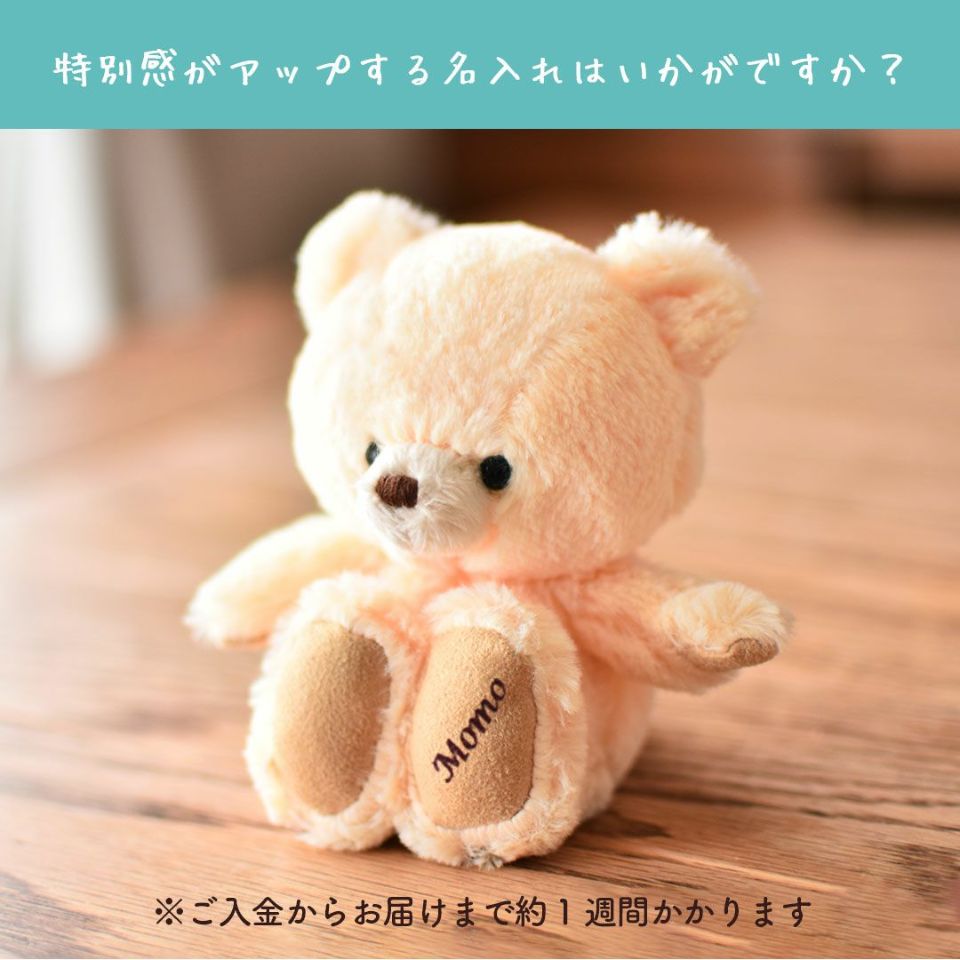 誕生日プレゼントや記念日に 名入れ可 かわいいテディベア