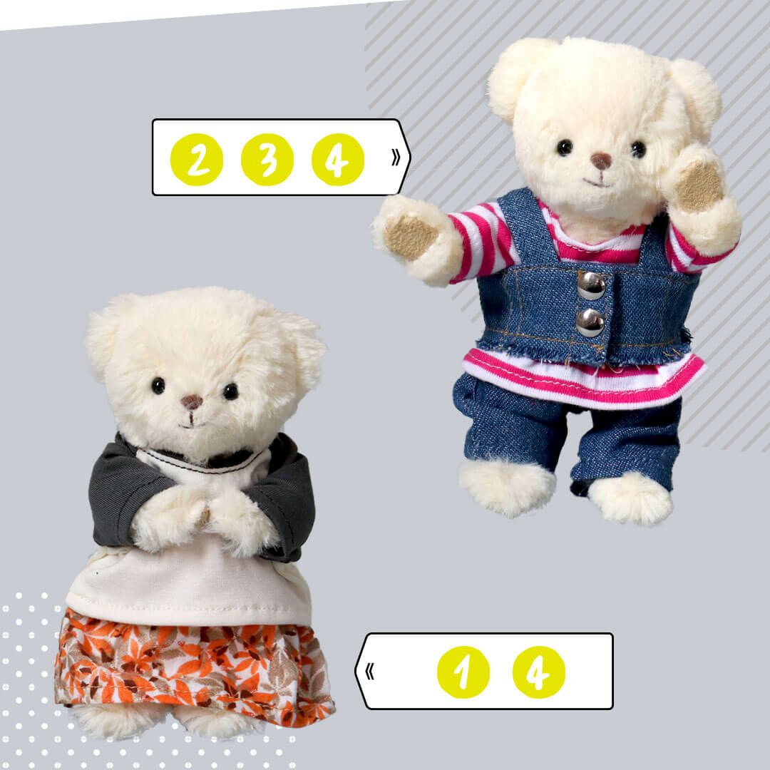 おしゃれこぐま2025夏コーデ！12cmテディベア用2点セット（ラガー