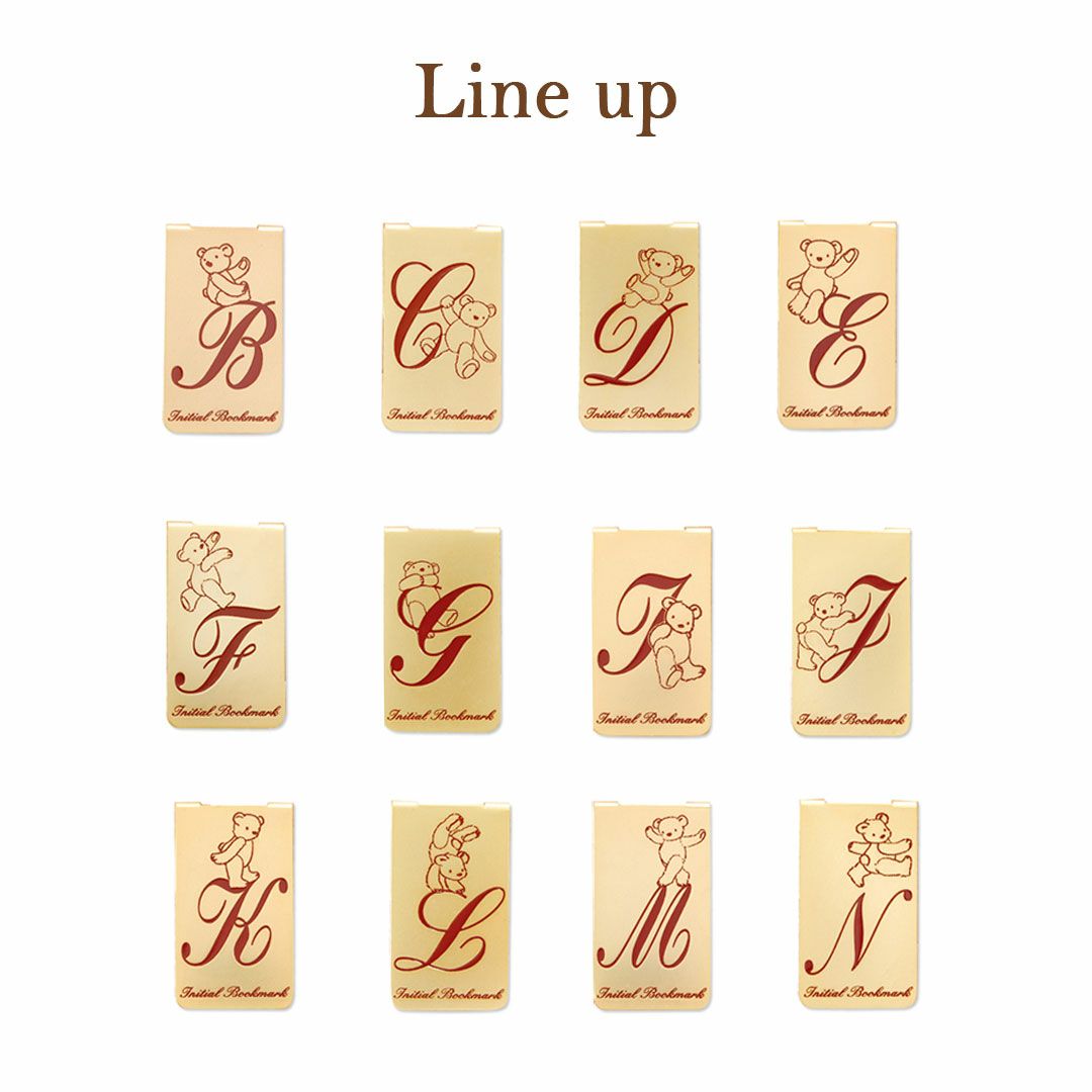 イニシャルブックマークシオリ