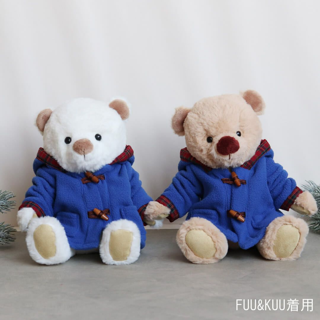ワンダフルワールド 水色 ダッフルコート クマ刺繍 テディベア カネコイサオ 熊 希少】ワンダフルワールド 金子功 大きめ☆くま刺繍ダッフルコート☆美